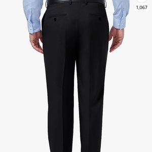 Haggar HAGGER BLACK LABEL Two-pleat Slacks, Men's, Size W33 polyester black type Vintage Second Hand